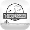 T-Rex Running Black and White